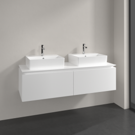 Тумба під раковину Villeroy & Boch Legato 140х38 см ДСП білий матовий B66800MS