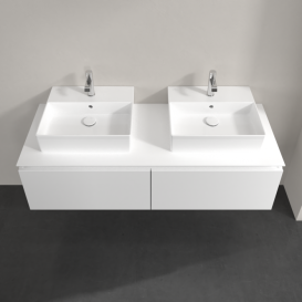 Тумба під раковину Villeroy & Boch Legato 140х38 см ДСП білий матовий B66800MS