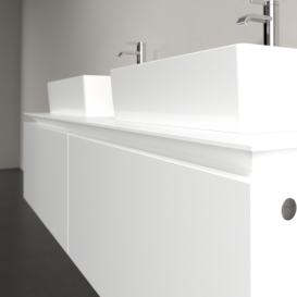 Тумба під раковину Villeroy & Boch Legato 140х38 см ДСП білий матовий B66800MS