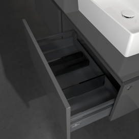 Тумба под раковину Villeroy & Boch Legato 140х38 см МДФ/ДСП глянцевый серый B66800FP