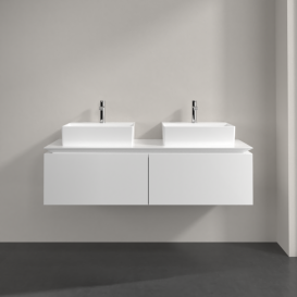 Тумба під раковину Villeroy & Boch Legato 140х38 см МДФ/ДСП білий глянсовий B66800DH