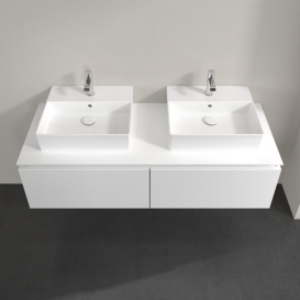 Тумба під раковину Villeroy & Boch Legato 140х38 см МДФ/ДСП білий глянсовий B66800DH