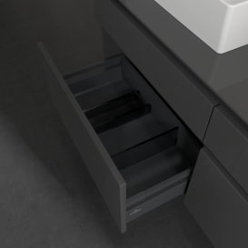 Тумба під раковину Villeroy & Boch Legato 140х55 см МДФ/ДСП глянсовий сірий B66900FP