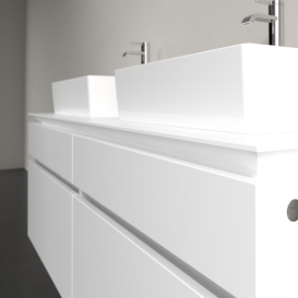 Тумба под раковину Villeroy & Boch Legato 140х55 см ДСП белый матовый B66900MS