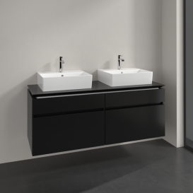 Тумба под раковину Villeroy & Boch Legato 140х55 см МДФ/ДСП черный матовый лак B66900PD