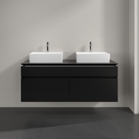 Тумба под раковину Villeroy & Boch Legato 140х55 см МДФ/ДСП черный матовый лак B66900PD