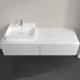 Тумба під раковину Villeroy & Boch Legato 160х38 см МДФ/ДСП біле дерево B67200E8