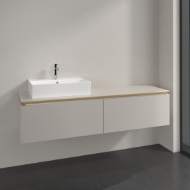 Тумба під раковину Villeroy & Boch Legato 160х38 см ДСП ніжно-сірий B67200VK