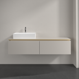 Тумба під раковину Villeroy & Boch Legato 160х38 см ДСП ніжно-сірий B67200VK