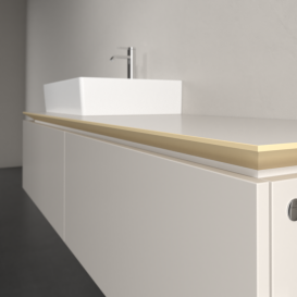 Тумба під раковину Villeroy & Boch Legato 160х38 см ДСП ніжно-сірий B67200VK