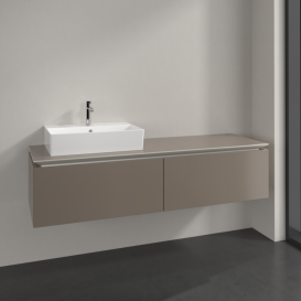 Тумба під раковину Villeroy & Boch Legato 160х38 см ДСП сірий трюфель B67200VG