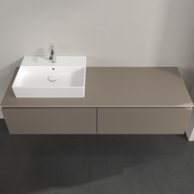 Тумба під раковину Villeroy & Boch Legato 160х38 см ДСП сірий трюфель B67200VG