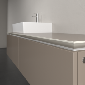 Тумба під раковину Villeroy & Boch Legato 160х38 см ДСП сірий трюфель B67200VG