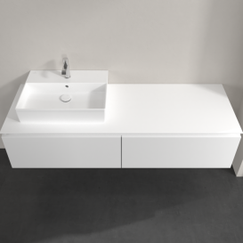 Тумба під раковину Villeroy & Boch Legato 160х38 см ДСП білий матовий B67200MS