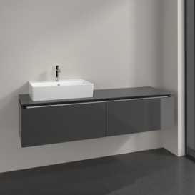 Тумба під раковину Villeroy & Boch Legato 160х38 см МДФ/ДСП глянсовий сірий B67200FP