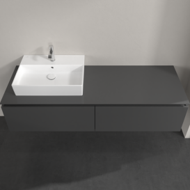 Тумба під раковину Villeroy & Boch Legato 160х38 см МДФ/ДСП глянсовий сірий B67200FP