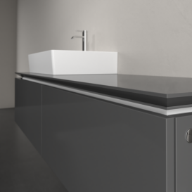 Тумба під раковину Villeroy & Boch Legato 160х38 см МДФ/ДСП глянсовий сірий B67200FP