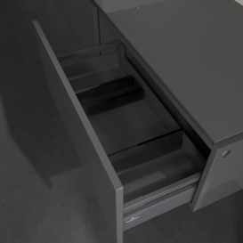 Тумба під раковину Villeroy & Boch Legato 160х38 см МДФ/ДСП глянсовий сірий B67200FP