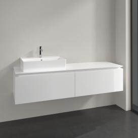 Тумба під раковину Villeroy & Boch Legato 160х38 см МДФ/ДСП білий глянсовий B67200DH