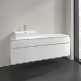 Тумба під раковину Villeroy & Boch Legato 160х55 см МДФ/ДСП білий глянсовий B67300DH