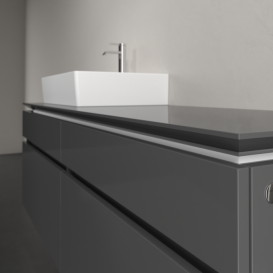 Тумба під раковину Villeroy & Boch Legato 160х55 см МДФ/ДСП глянсовий сірий B67300FP