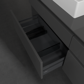 Тумба під раковину Villeroy & Boch Legato 160х55 см МДФ/ДСП глянсовий сірий B67300FP