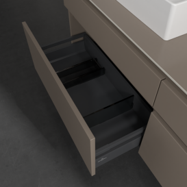 Тумба под раковину Villeroy & Boch Legato 160х55 см ДСП трюфель серый B67300VG