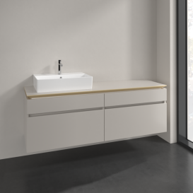 Тумба под раковину Villeroy & Boch Legato 160х55 см ДСП нежно-серый B67300VK