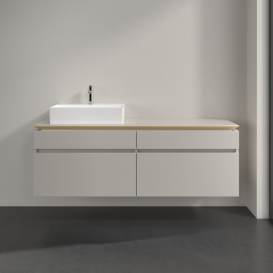 Тумба под раковину Villeroy & Boch Legato 160х55 см ДСП нежно-серый B67300VK