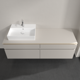 Тумба под раковину Villeroy & Boch Legato 160х55 см ДСП нежно-серый B67300VK