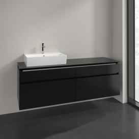 Тумба под раковину Villeroy & Boch Legato 160х55 см МДФ/ДСП черный матовый лак B67300PD