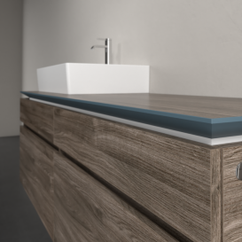 Тумба під раковину Villeroy & Boch Legato 160х55 см ДСП кам'яний дуб B67300RK