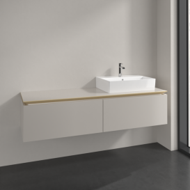 Тумба под раковину Villeroy & Boch Legato 160х38 см ДСП нежно-серый B67400VK