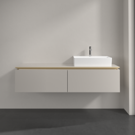 Тумба під раковину Villeroy & Boch Legato 160х38 см ДСП ніжно-сірий B67400VK