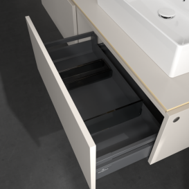 Тумба під раковину Villeroy & Boch Legato 160х38 см ДСП ніжно-сірий B67400VK