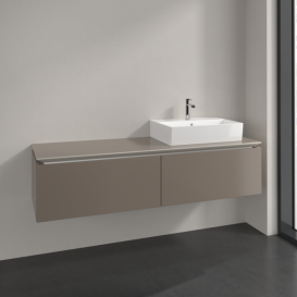 Тумба під раковину Villeroy & Boch Legato 160х38 см ДСП сірий трюфель B67400VG