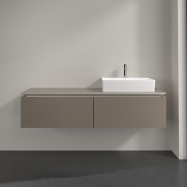 Тумба під раковину Villeroy & Boch Legato 160х38 см ДСП сірий трюфель B67400VG