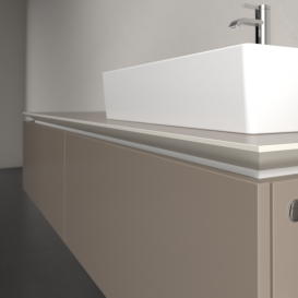 Тумба під раковину Villeroy & Boch Legato 160х38 см ДСП сірий трюфель B67400VG