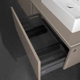 Тумба під раковину Villeroy & Boch Legato 160х38 см ДСП сірий трюфель B67400VG