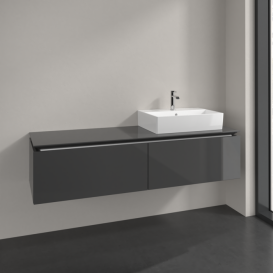 Тумба под раковину Villeroy & Boch Legato 160х38 см МДФ/ДСП глянцевый серый B67400FP