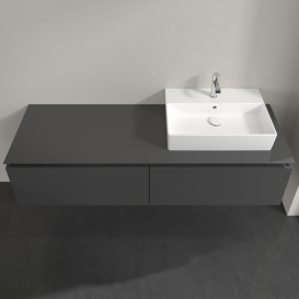 Тумба під раковину Villeroy & Boch Legato 160х38 см МДФ/ДСП глянсовий сірий B67400FP