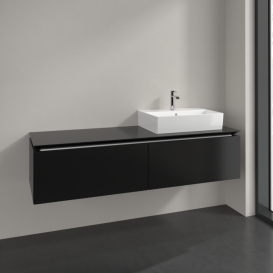 Тумба под раковину Villeroy & Boch Legato 160х38 см МДФ/ДСП черный матовый лак B67400PD