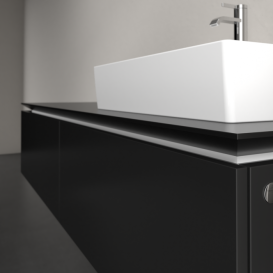 Тумба под раковину Villeroy & Boch Legato 160х38 см МДФ/ДСП черный матовый лак B67400PD