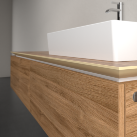 Тумба под раковину Villeroy & Boch Legato 160х38 см ДСП дуб канзас B67400RH