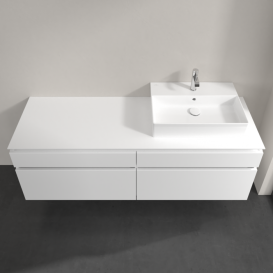 Тумба под раковину Villeroy & Boch Legato 160х55 см МДФ/ДСП белый глянцевый B67500DH