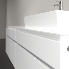 Тумба под раковину Villeroy & Boch Legato 160х55 см МДФ/ДСП белый глянцевый B67500DH