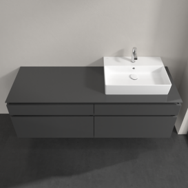 Тумба под раковину Villeroy & Boch Legato 160х55 см МДФ/ДСП глянцевый серый B67500FP