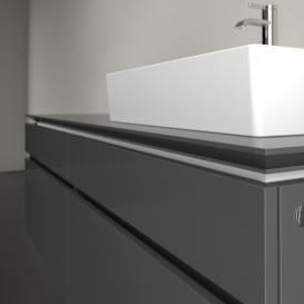 Тумба под раковину Villeroy & Boch Legato 160х55 см МДФ/ДСП глянцевый серый B67500FP