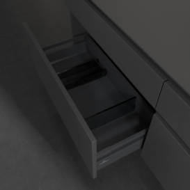 Тумба под раковину Villeroy & Boch Legato 160х55 см МДФ/ДСП глянцевый серый B67500FP