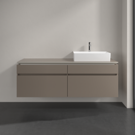 Тумба под раковину Villeroy & Boch Legato 160х55 см ДСП трюфель серый B67500VG
